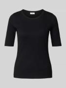 s.Oliver RED LABEL Slim Fit T-Shirt aus Baumwoll-Mix in Black, Größe 3...