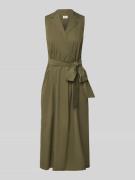 ROBE LÉGÈRE Midikleid mit Reverskragen in Khaki, Größe 44