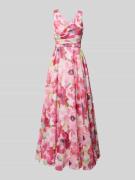 Vera Mont Abendkleid mit V-Ausschnitt in Rosa, Größe 40