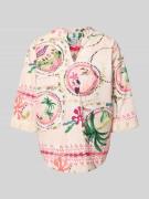 Emily Van den Bergh Relaxed Fit Bluse mit 3/4-Arm in Sand, Größe 38