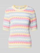 YAS Strickshirt mit Rundhalsausschnitt Modell 'MULTA' in Pink, Größe L