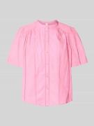YAS Regular Fit Bluse mit Stehkragen Modell 'GUNIA' in Pink, Größe 34