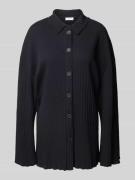 OH APRIL Hemdbluse mit Knopfleiste in Black, Größe M