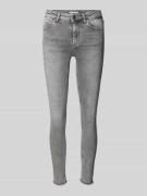 Only Skinny Fit Jeans mit Label-Patch in Mittelgrau Melange, Größe L/3...