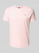 Tommy Jeans Regular Fit T-Shirt aus reiner Baumwolle in Pink, Größe L