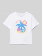 Name It T-Shirt mit Motiv-Print Modell 'JASSA' in Weiss, Größe 92