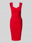 Lipsy Cocktailkleid mit Herz-Ausschnitt in Rot, Größe 34