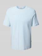 Jack & Jones T-Shirt mit geripptem Rundhalsausschnitt in Hellblau, Grö...