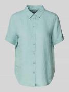 Marc O'Polo Regular Fit Hemdbluse aus reinem Leinen in Mint, Größe 36