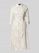 s.Oliver BLACK LABEL Regular Fit Hemdblusenkleid aus Baumwoll-Mix in B...