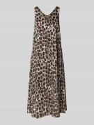 Smith and Soul Knielanges Kleid aus Viskose mit V-Ausschnitt in Beige,...