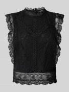 Only Regular Fit Blusentop ohne Ärmel Modell 'KARO' in Black, Größe S