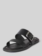 Tamaris Pantoletten aus echtem Leder in Black, Größe 41