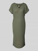 Soyaconcept Midikleid mit V-Ausschnitt Modell 'Delia' in Dunkelgruen, ...