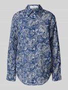 Mango Hemdbluse mit Knopfleiste Modell 'NEMO' in Hellblau, Größe L