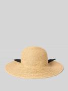 Loevenich Strohhut mit Schleifen-Applikation Modell 'Raffia' in Beige,...