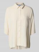 moves Bluse aus Viskose-Leinen-Mix Modell 'Elise' in Beige, Größe 36