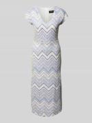 s.Oliver BLACK LABEL Antailliertes Midikleid aus Strick-Jersey in Blau...