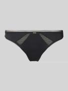 BOSS String mit Spitzen-Einsatz in Black, Größe L