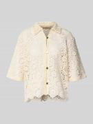 Smith and Soul Relaxed Fit Bluse aus Häkelspitze in Offwhite, Größe L