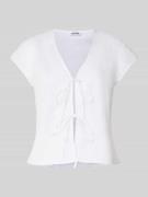 WEEKDAY Regular Fit Bluse mit Schnürung Modell 'Lizzard' in Offwhite, ...