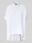 Smith and Soul Oversized Bluse mit Kentkragen in Weiss, Größe S/M