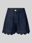 Stella Nova Jeansshorts aus Lyocell mit Wellensaum in Marine, Größe 34