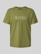 BOSS T-Shirt mit Label-Print in Oliv, Größe XXL