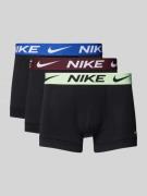 Nike Dri-Fit Trunks mit elastischem Label-Bund im 3er-Pack in Black, G...