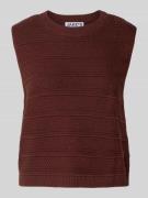 JAKE*S STUDIO WOMAN Stricktop mit Strukturmuster in Rostrot, Größe S