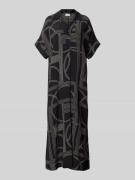 Jake*s Collection Midikleid mit Hemdblusenkragen in Black, Größe 36