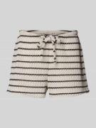 Gina Tricot Regular Fit Shorts mit Tunnelzug in Ecru, Größe L