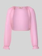 V.M. Cocktailjacke aus Chiffon in verkürzter Passform in Hellrosa, Grö...