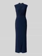 Christian Berg Cocktail Abendkleid in Wickel-Optik in Dunkelblau, Größ...