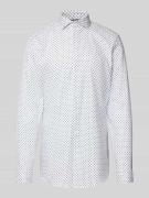 Jake*s Slim Fit Business-Hemd mit extra langem Arm in Weiss, Größe 39/...