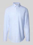 Jake*s Slim Fit Business-Hemd mit Kentkragen in Bleu, Größe 41/42