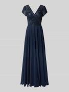 Hey Kyla Abendkleid mit Perlen und Pailletten in Marine, Größe 34