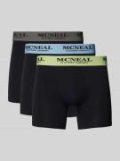 MCNEAL Trunks mit elastischem Label-Bund im 3er-Pack in Black, Größe L