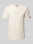 Ellesse T-Shirt mit Label-Print Modell 'OLLIO' in Offwhite, Größe L