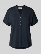 Marc O'Polo Comfort Fit T-Shirt mit V-Ausschnitt in Marine, Größe L