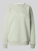 Tommy Jeans Oversized Sweatshirt aus Baumwoll-Mix in Schilf, Größe L