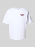 Calvin Klein Jeans T-Shirt mit Label-Stitching in Weiss, Größe XS