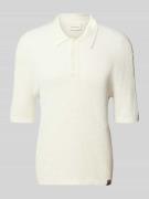 Calvin Klein Jeans Slim Fit Strick-Poloshirt in Offwhite, Größe L