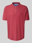 Fynch-Hatton Regular Fit Poloshirt mit Logo-Stitching in Koralle, Größ...