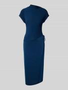 Calvin Klein Womenswear Midikleid mit Stehkragen in Marine, Größe S