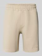 Pegador Sweatshorts mit Strukturmuster in Beige, Größe L
