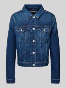 Tommy Hilfiger Slim Fit Jeansjacke aus Baumwoll-Mix in Blau Melange, G...
