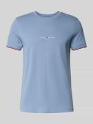 Tommy Hilfiger Slim Fit T-Shirt aus reiner Baumwolle in Hellblau, Größ...