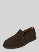 BOSS Loafer aus Veloursleder in Dunkelbraun, Größe 40
