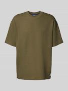 Hugo Blue T-Shirt mit Rundhalsausschnitt und Strukturmuster in Oliv, G...